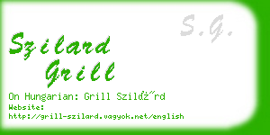 szilard grill business card